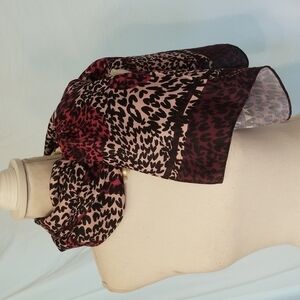 TED Baker Emmonda Euphoria Print Light Pink Purple Silk Cape Scarf Wrap Ruana